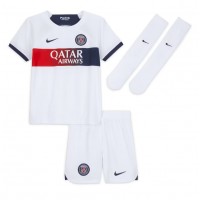 Fotbalové Dres Paris Saint-Germain Kylian Mbappe #7 Dětské Venkovní 2023-24 Krátký Rukáv (+ trenýrky)